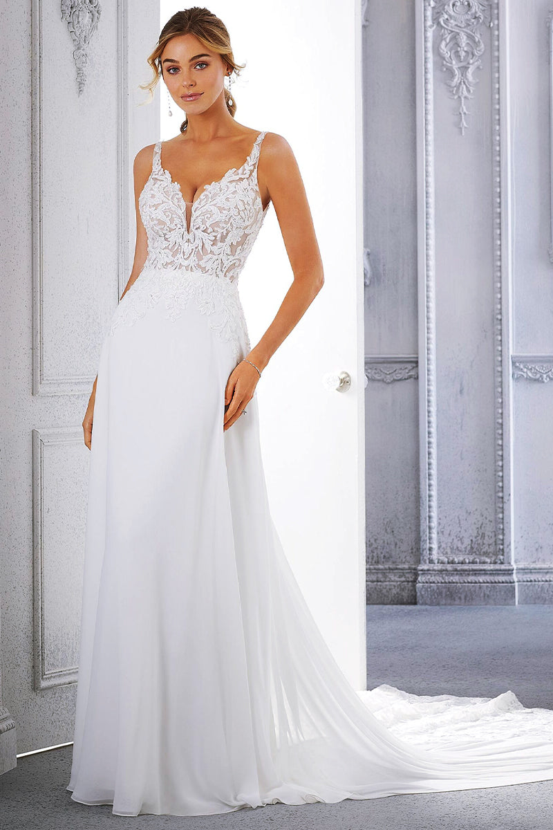 Kelsey Chiffon Lace Wedding Dress