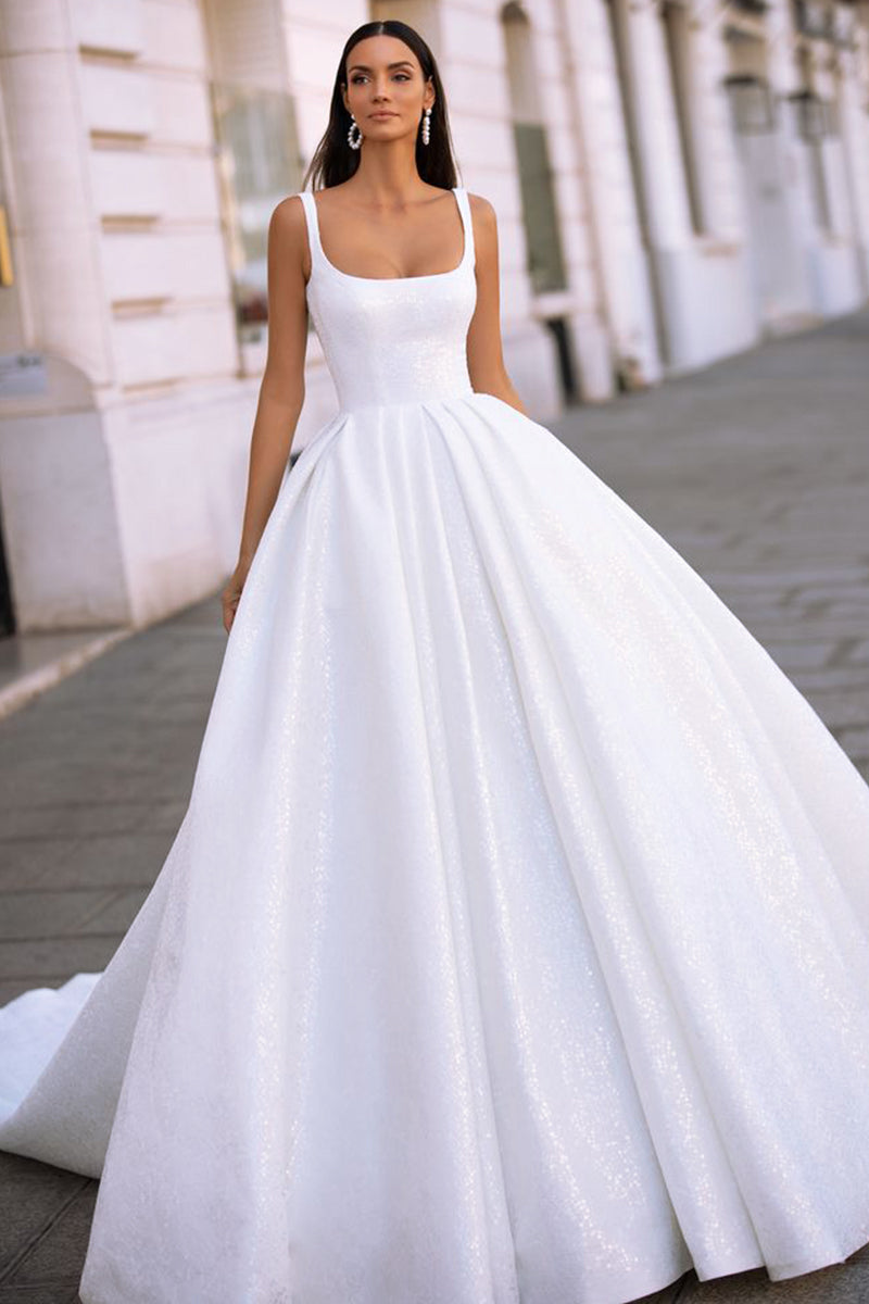 White sparkly outlet wedding dress