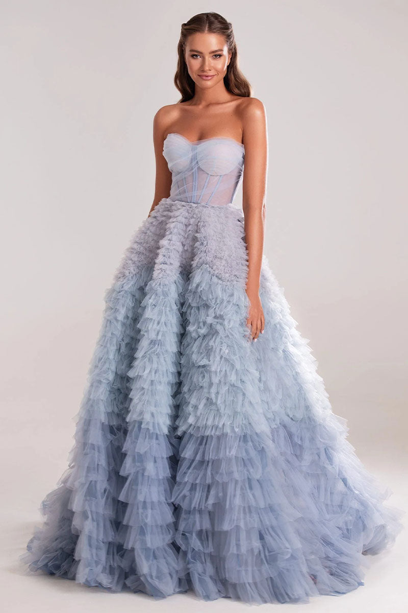 Strapless 2025 layered dress