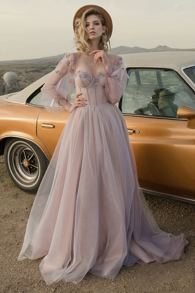 Lena Long-Sleeve Feather Trim Sequin Dress - Brands We Love