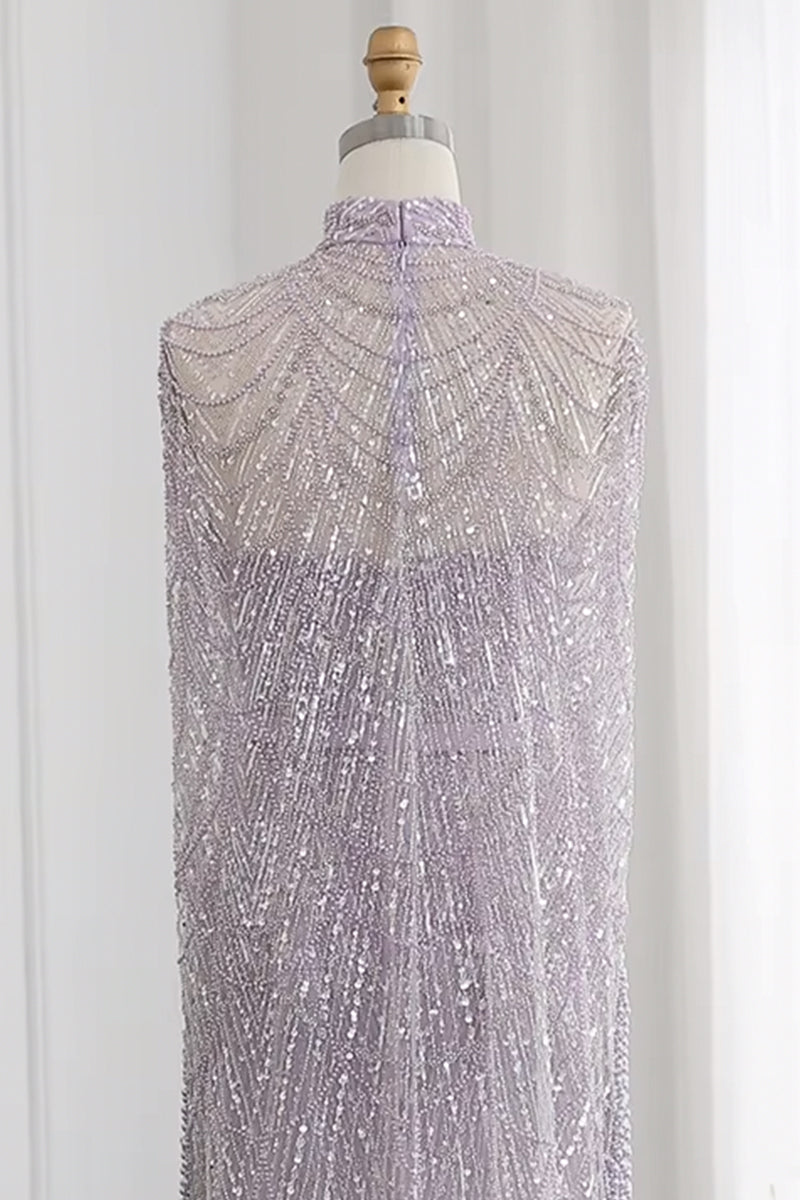 Alexandra Pearl Embellished Maxi Dress | Jewelclues | #color_lilac