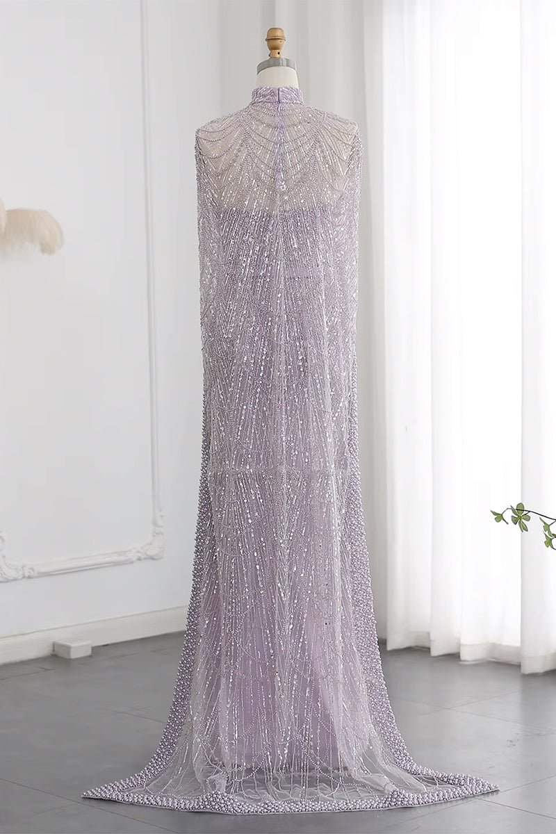 Alexandra Pearl Embellished Maxi Dress | Jewelclues | #color_lilac