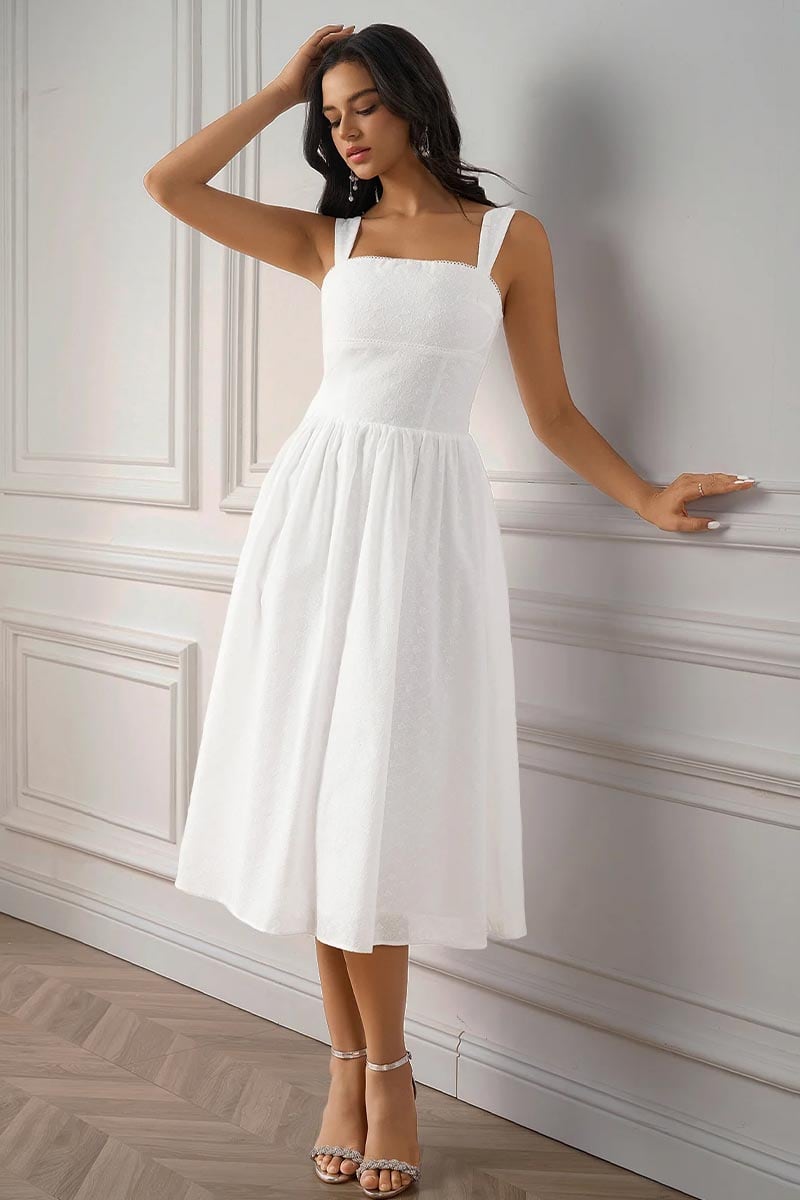 Beyond Classy White Midi Dress | Jewelclues