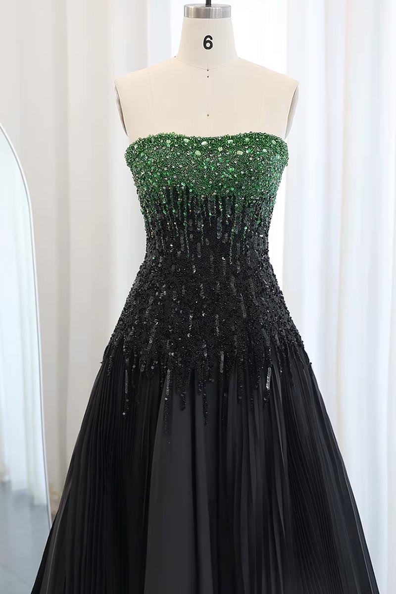 Classy Sensation Strapless Beaded Evening Gown | Jewelclues