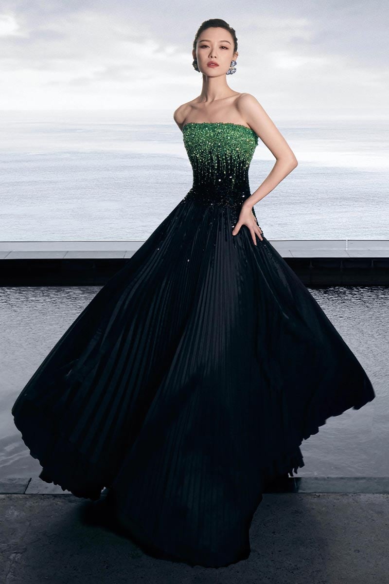 Classy Sensation Strapless Beaded Evening Gown | Jewelclues