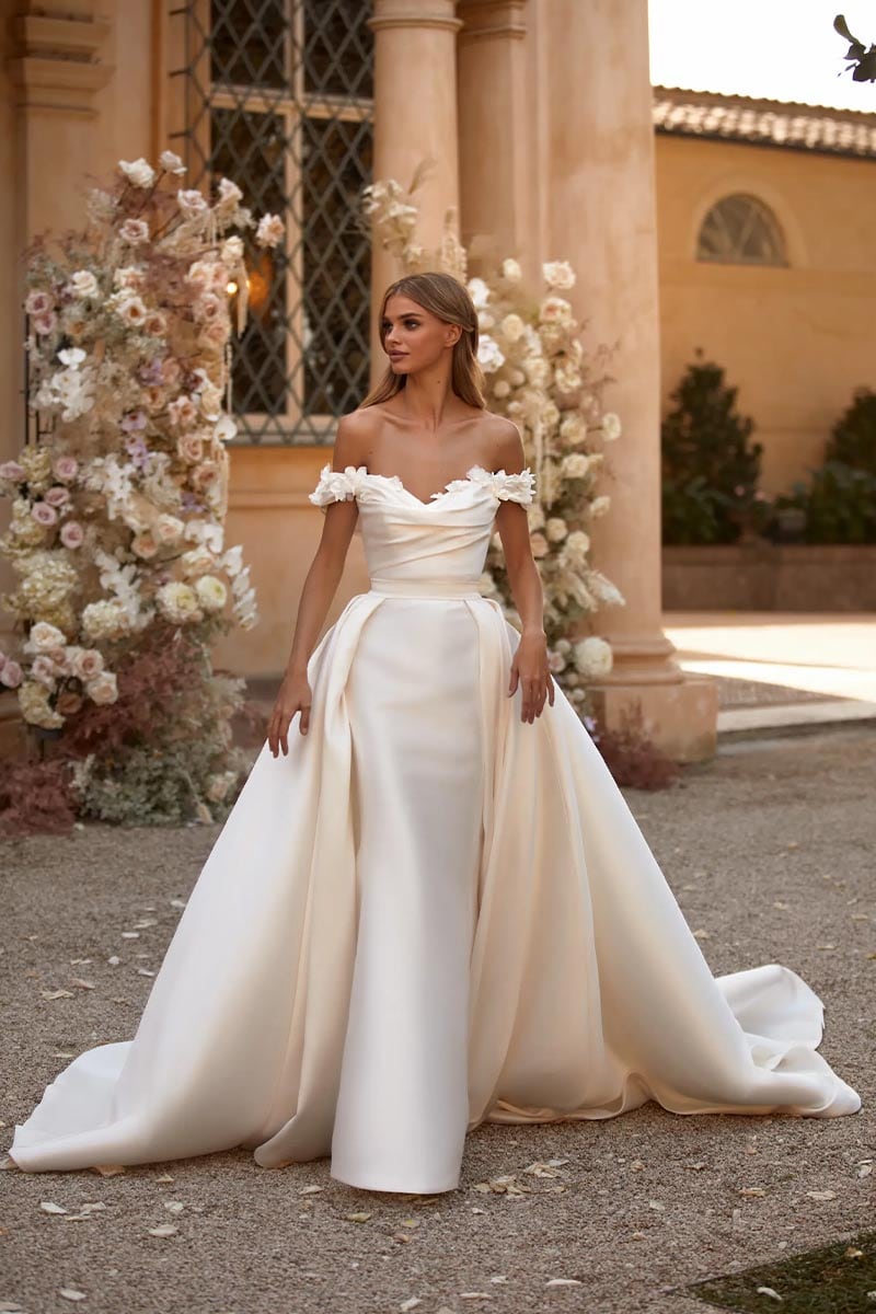 Divinely Romantic Satin Wedding Dress | Jewelclues