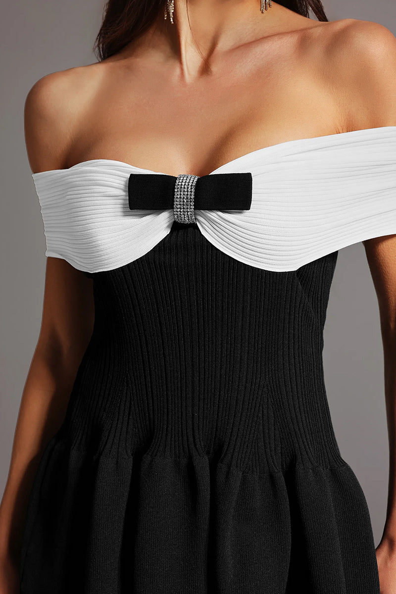 Ellie Strapless Bow Mini Dress | Jewelclues