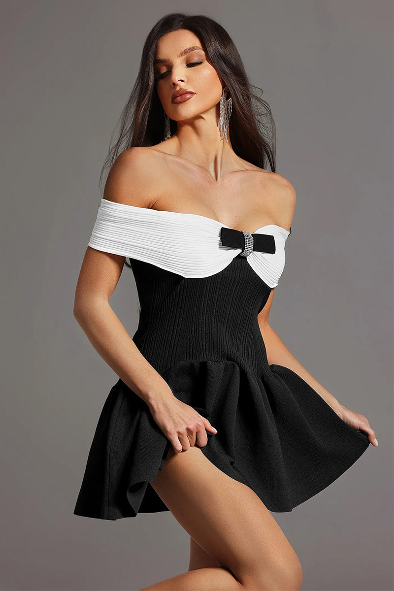 Ellie Strapless Bow Mini Dress | Jewelclues