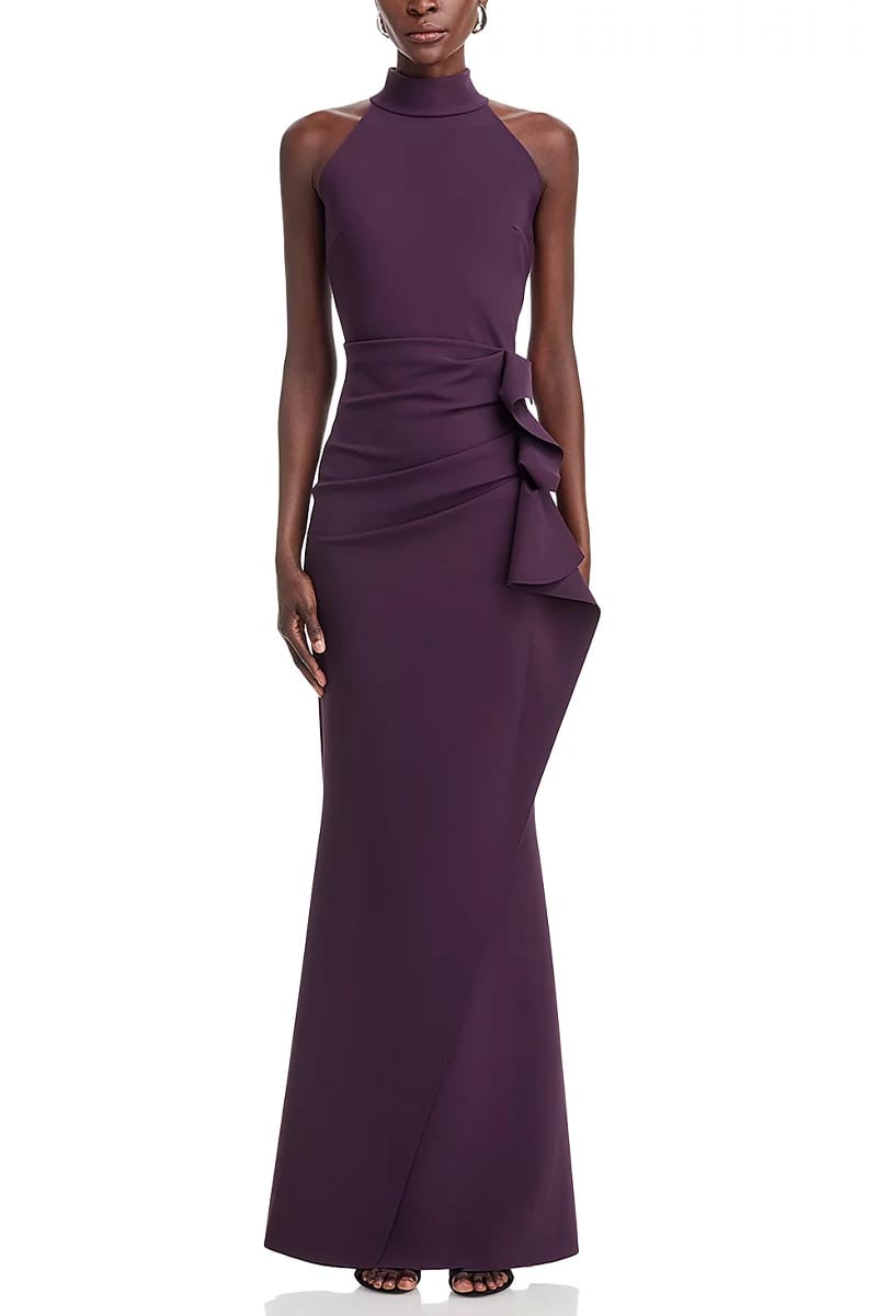 Enchanted Glamour Halter Maxi Dress | Jewelclues #color_purple