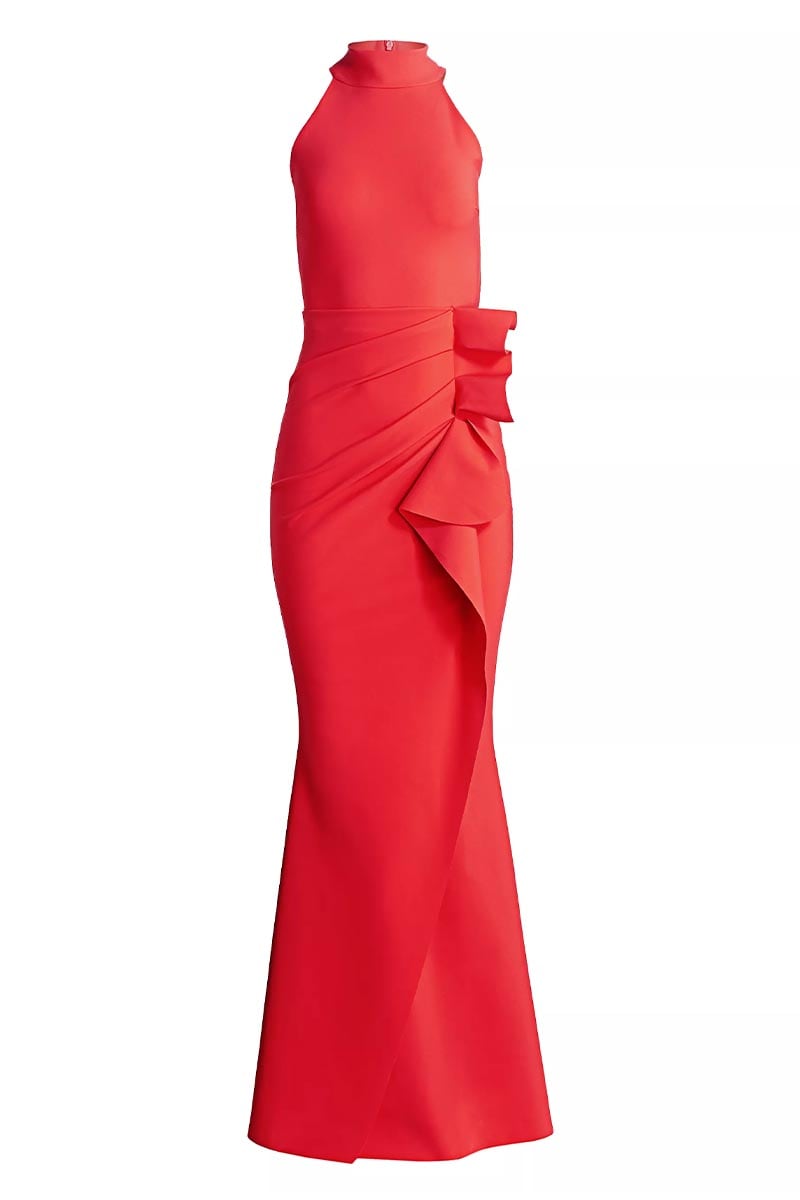 Enchanted Glamour Halter Maxi Dress | Jewelclues #color_red