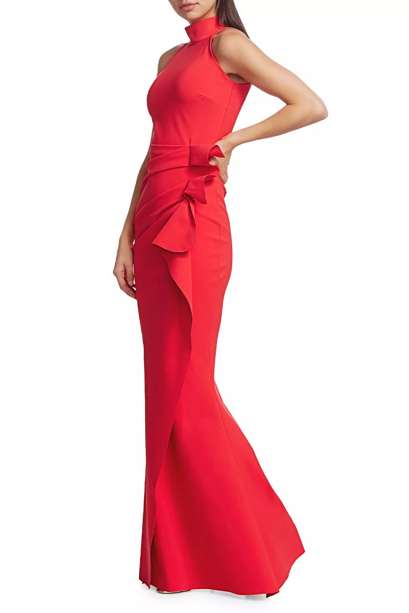 Enchanted Glamour Halter Maxi Dress | Jewelclues #color_red