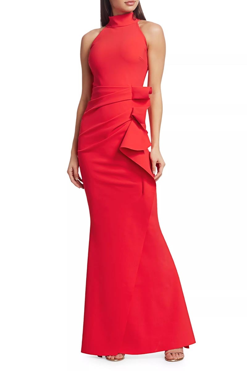 Enchanted Glamour Halter Maxi Dress | Jewelclues #color_red