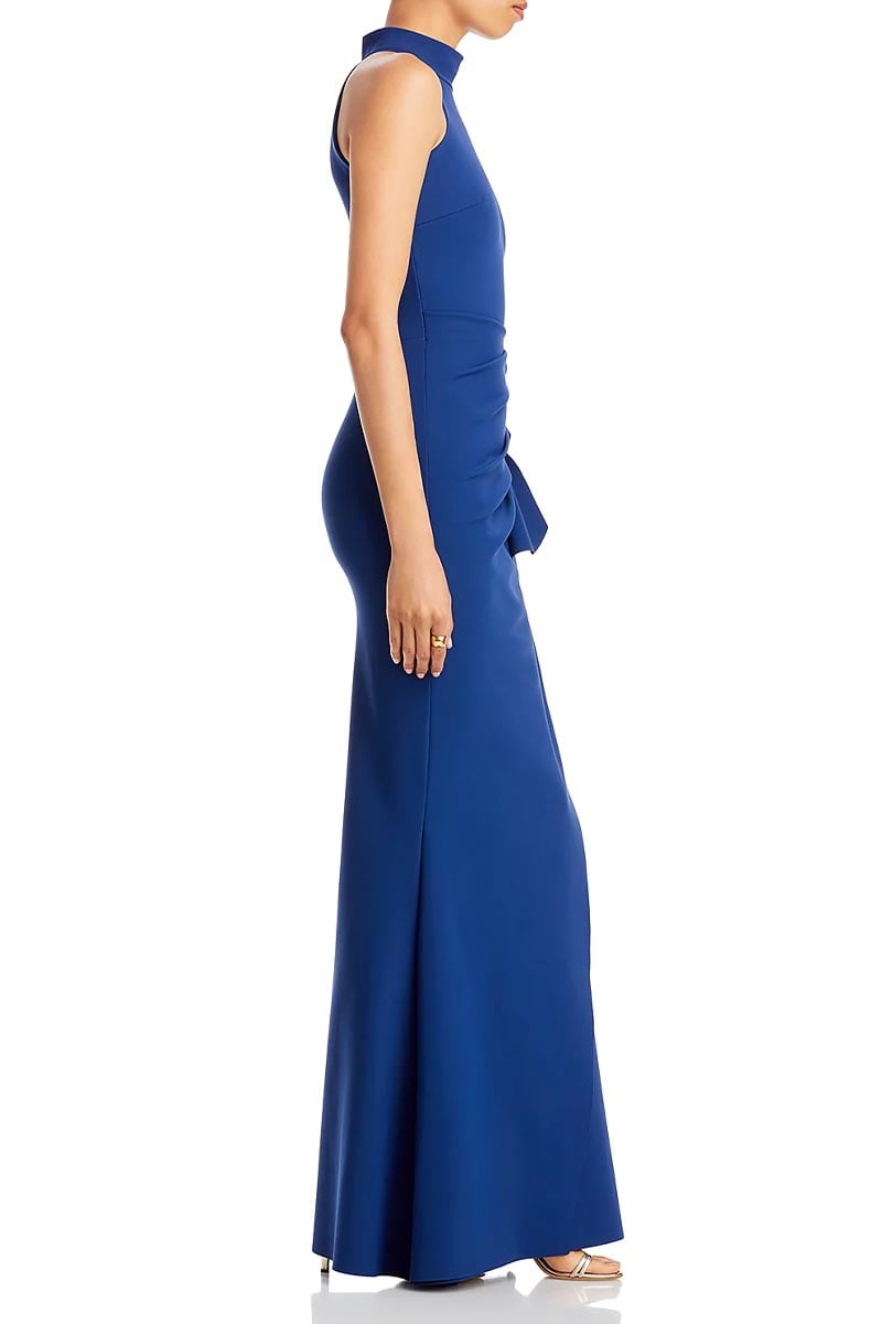 Enchanted Glamour Halter Maxi Dress | Jewelclues #color_blue