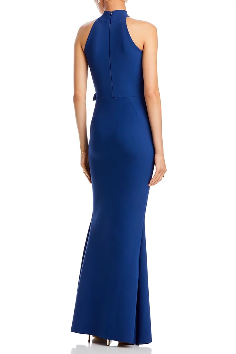 Enchanted Glamour Halter Maxi Dress | Jewelclues #color_blue