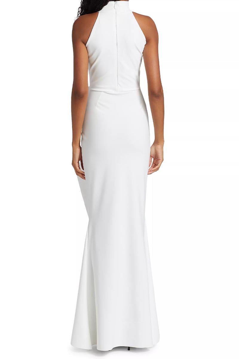 Enchanted Glamour Halter Maxi Dress | Jewelclues #color_white