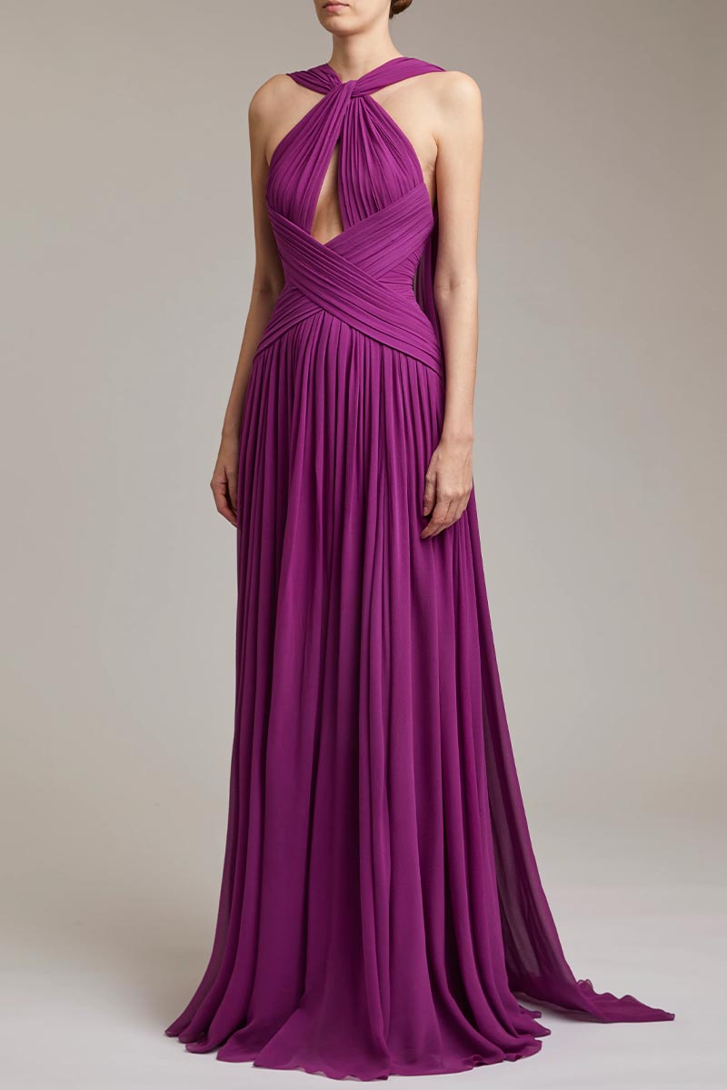 Evelyn Chiffon Maxi Dress | Jewelclues