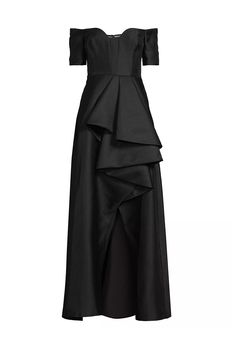 Jess Off-the-Shoulder Maxi Dress | Jewelclues #color_black