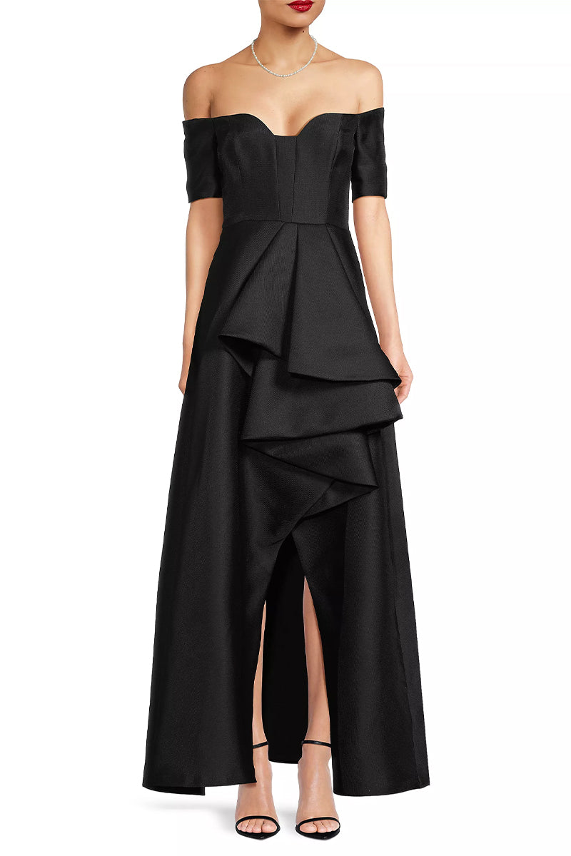 Jess Off-the-Shoulder Maxi Dress | Jewelclues #color_black