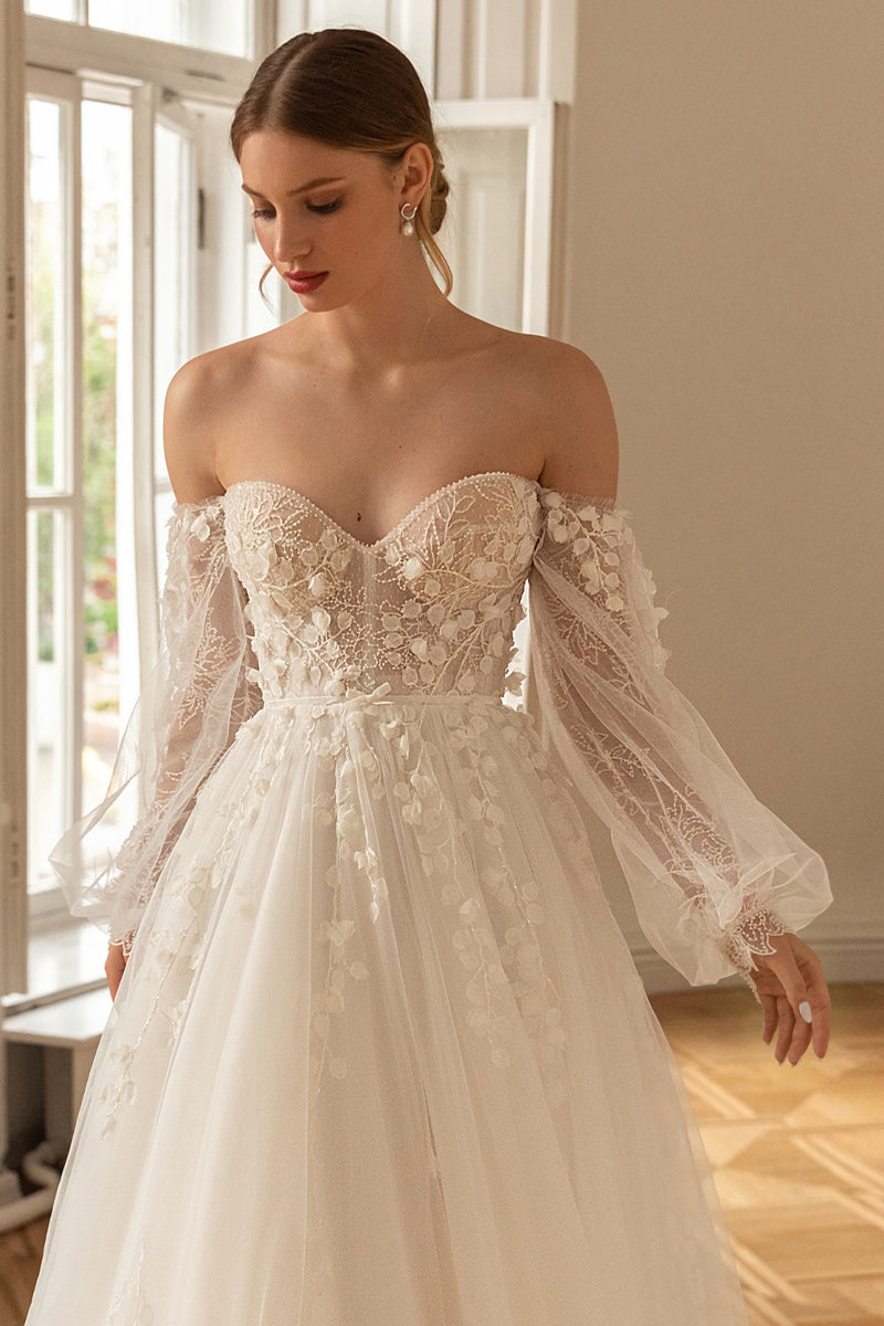 Julian Strapless A-line Wedding Dress | Jewelclues