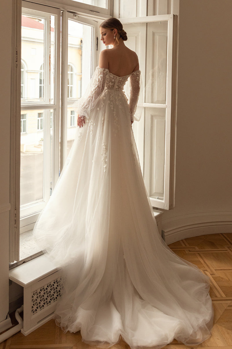 Julian Strapless A-line Wedding Dress | Jewelclues