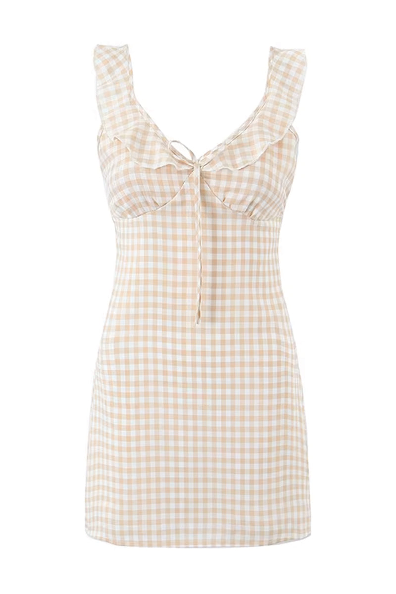 Katherine Plaid Mini Dress | Jewelclues #color_ginger