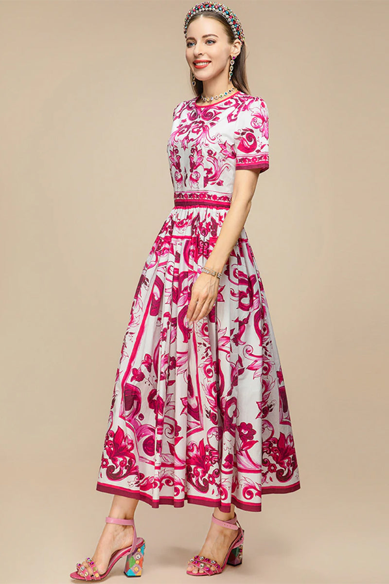 Loveliest Looks Majolica Print Maxi Dress