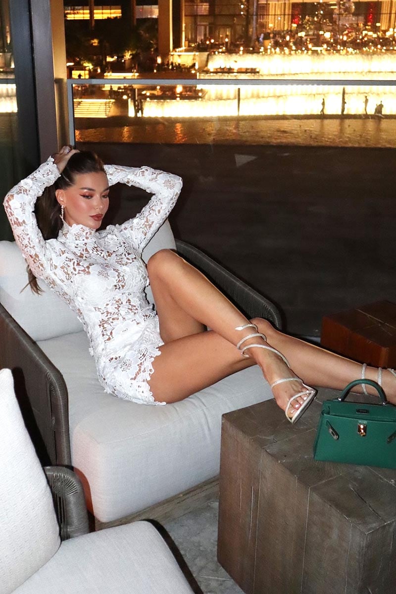 Malibu White Lace Mini Dress | Jewelclues