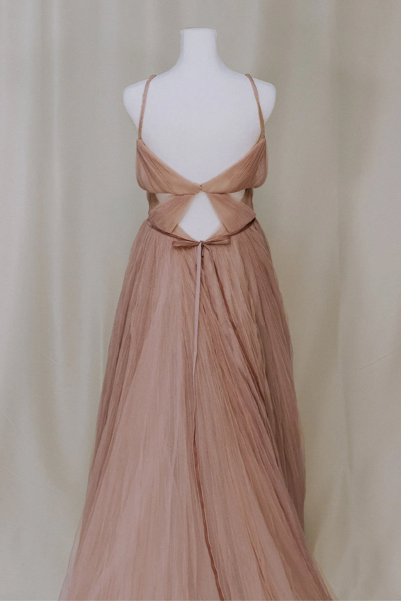 Notable Poise Tulle Maxi Dress | Jewelclues #color_mocha