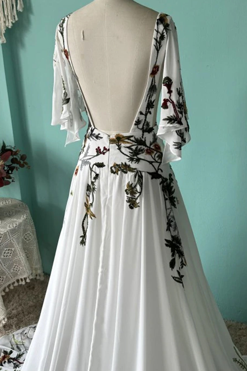 Paradise Love Embroidered Wedding Dress