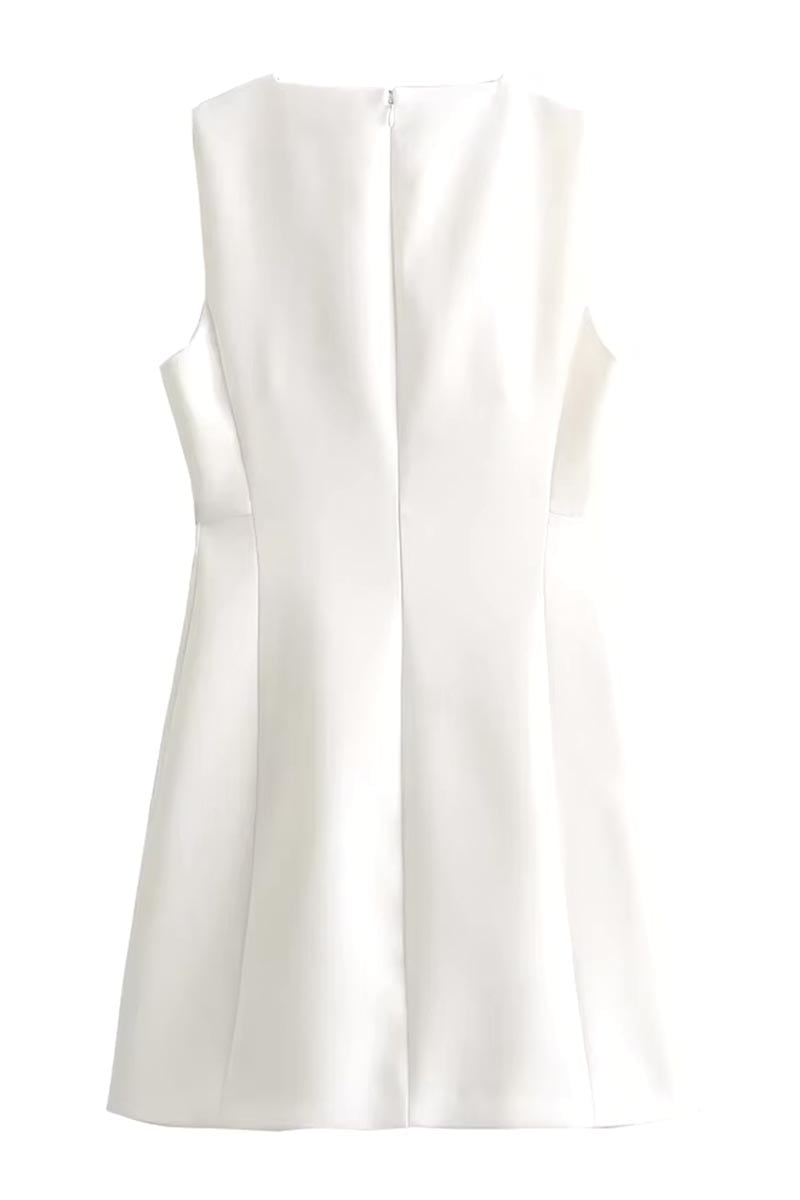 Reyna White Shift Mini Dress | Jewelclues