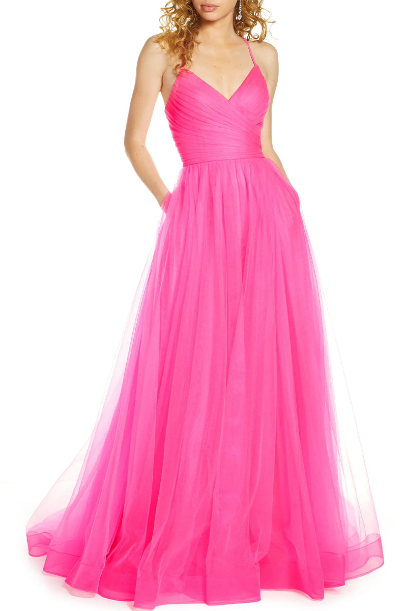 Romantic Evening Tulle Maxi Dress | Jewelclues