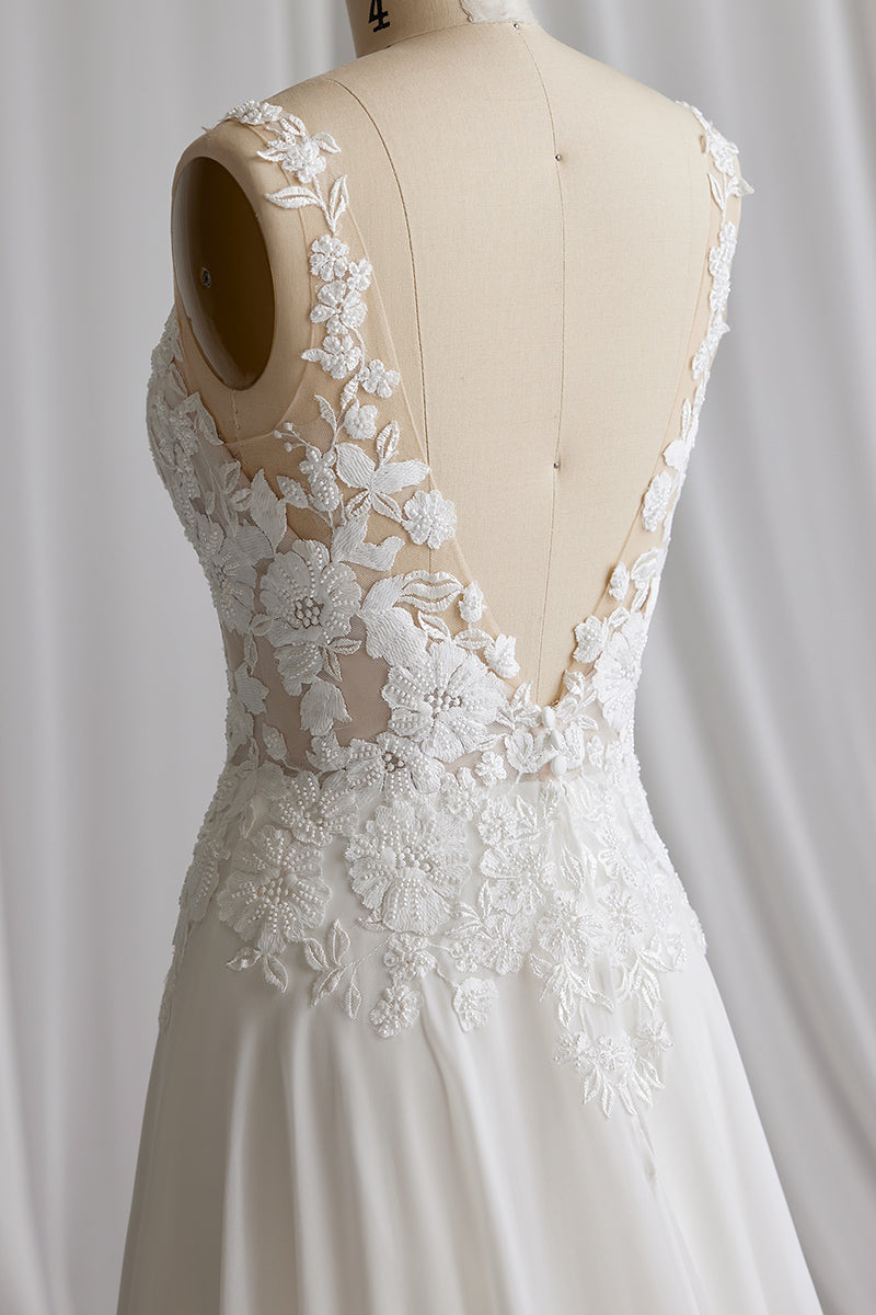 Sacred Promise Chiffon Wedding Dress | Jewelclues