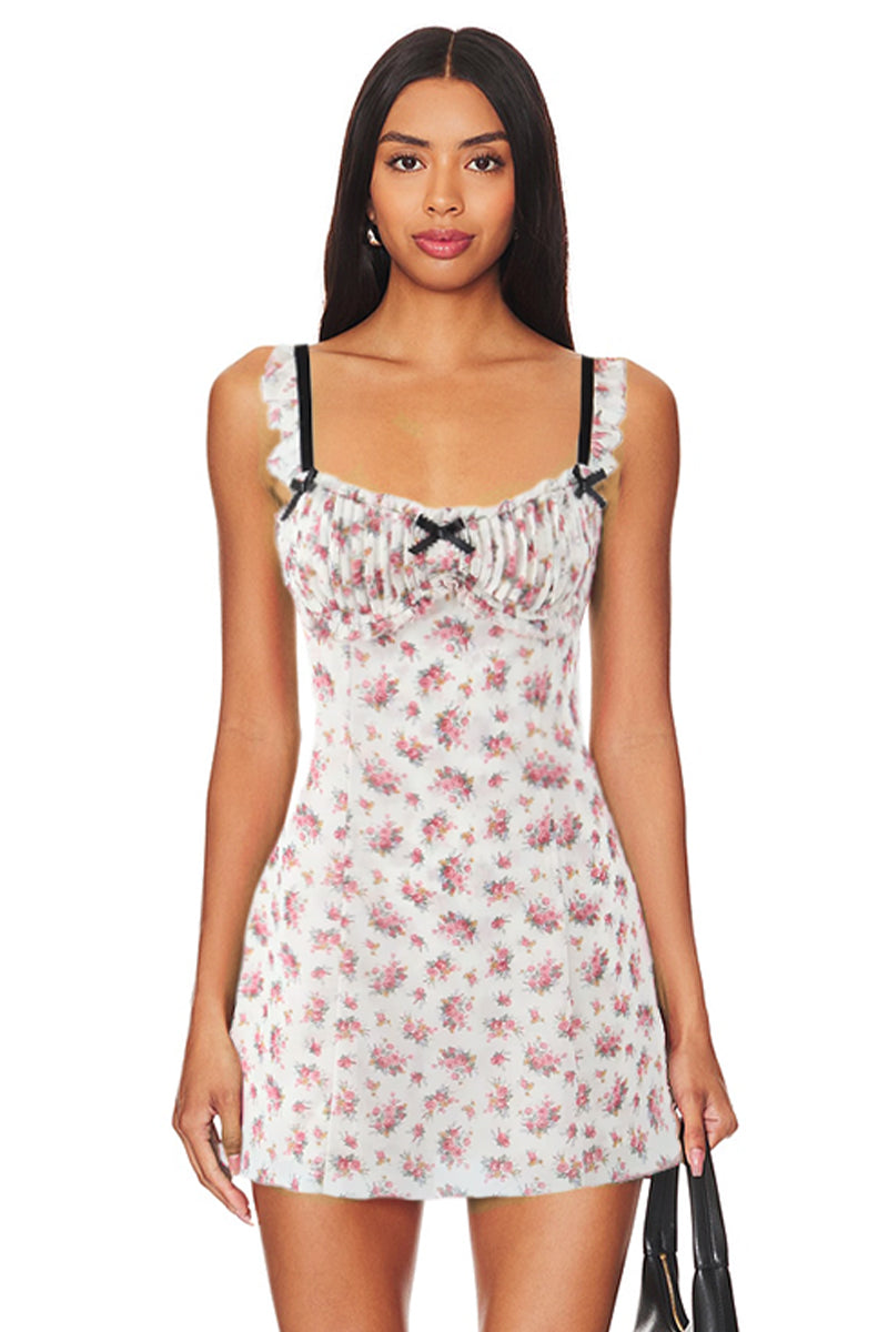 Stay Sultry Floral Print Mini Dress | Jewelclues