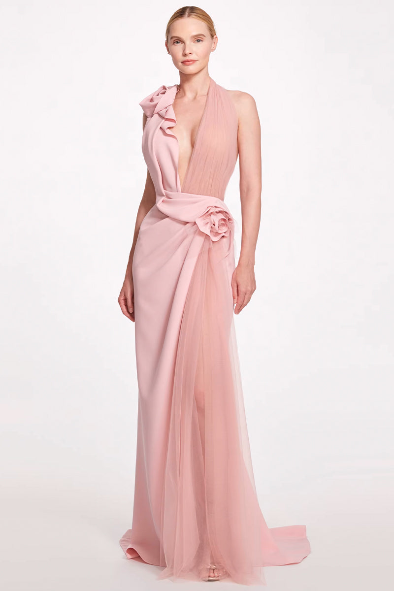 Stolen Heart Pink Halter Maxi Dress | Jewelclues