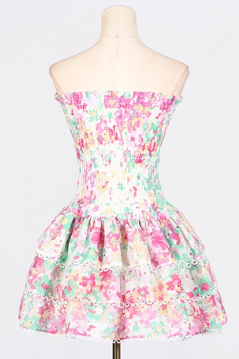 Summer Icon Strapless Mini Dress | Jewelclues #color_multi