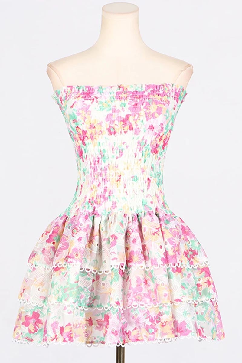 Summer Icon Strapless Mini Dress | Jewelclues #color_multi