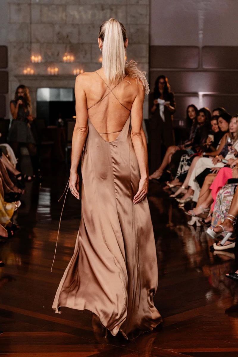 Tatev Satin Wrap Maxi Dress | Jewelclues #color_mocha