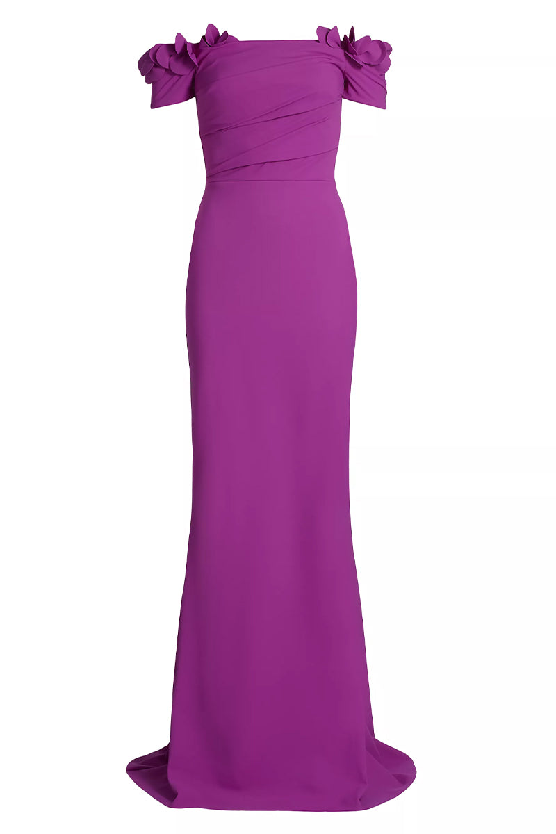 Thalia Off-the-Shoulder Maxi Dress | Jewelclues #color_purple