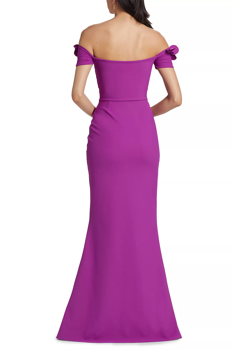 Thalia Off-the-Shoulder Maxi Dress | Jewelclues #color_purple