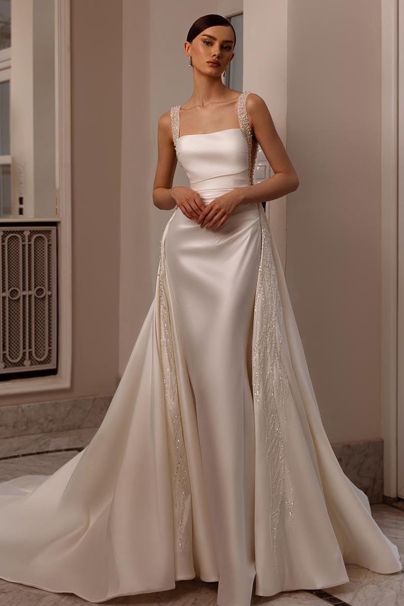 Pearl color wedding dress hotsell