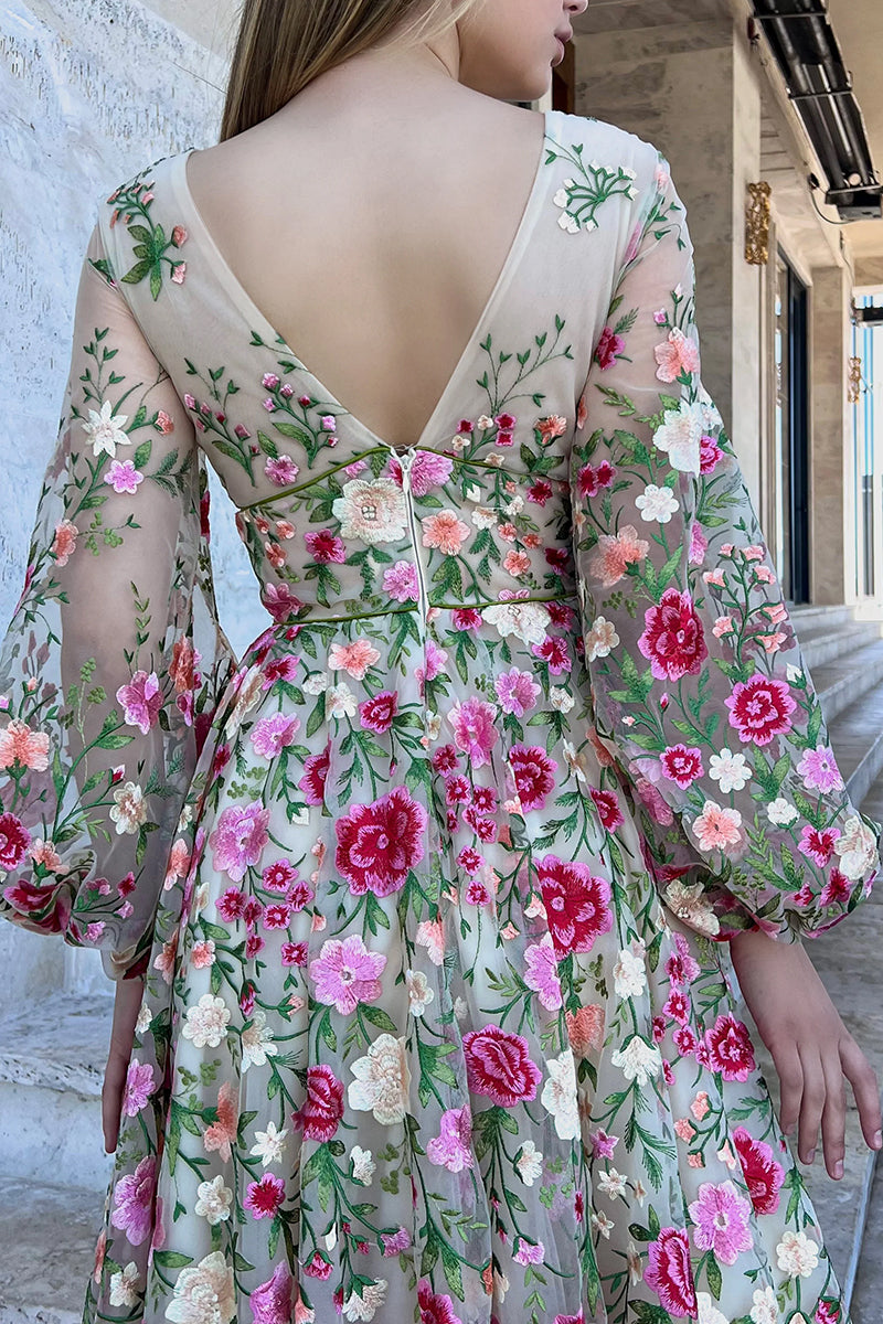 Wildflowers embroidered maxi on sale dress