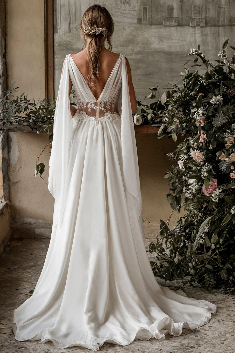 Bohemian Goddess Wedding Dress White 2