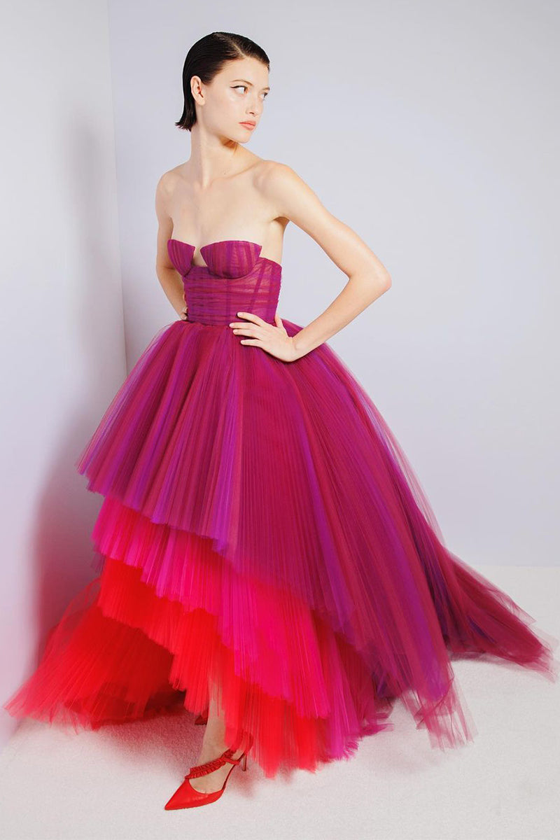 Asymmetrical Tulle Dress