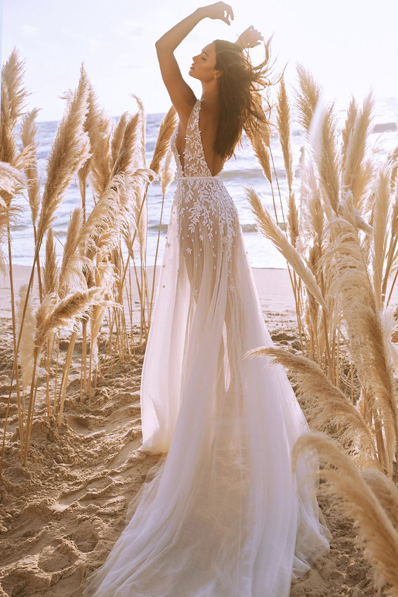 White Tulle Maxi Dress