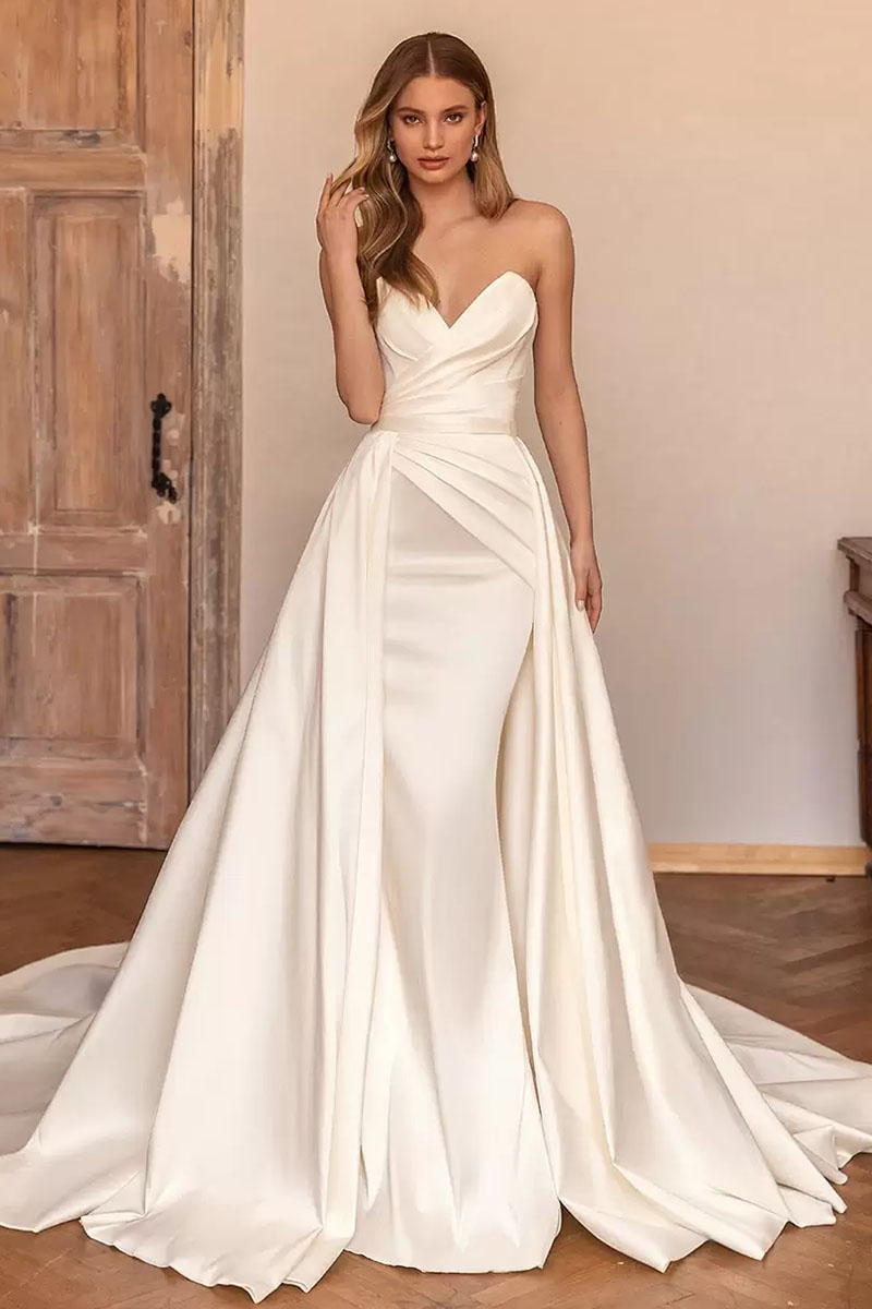 Satin designer 2024 wedding dresses