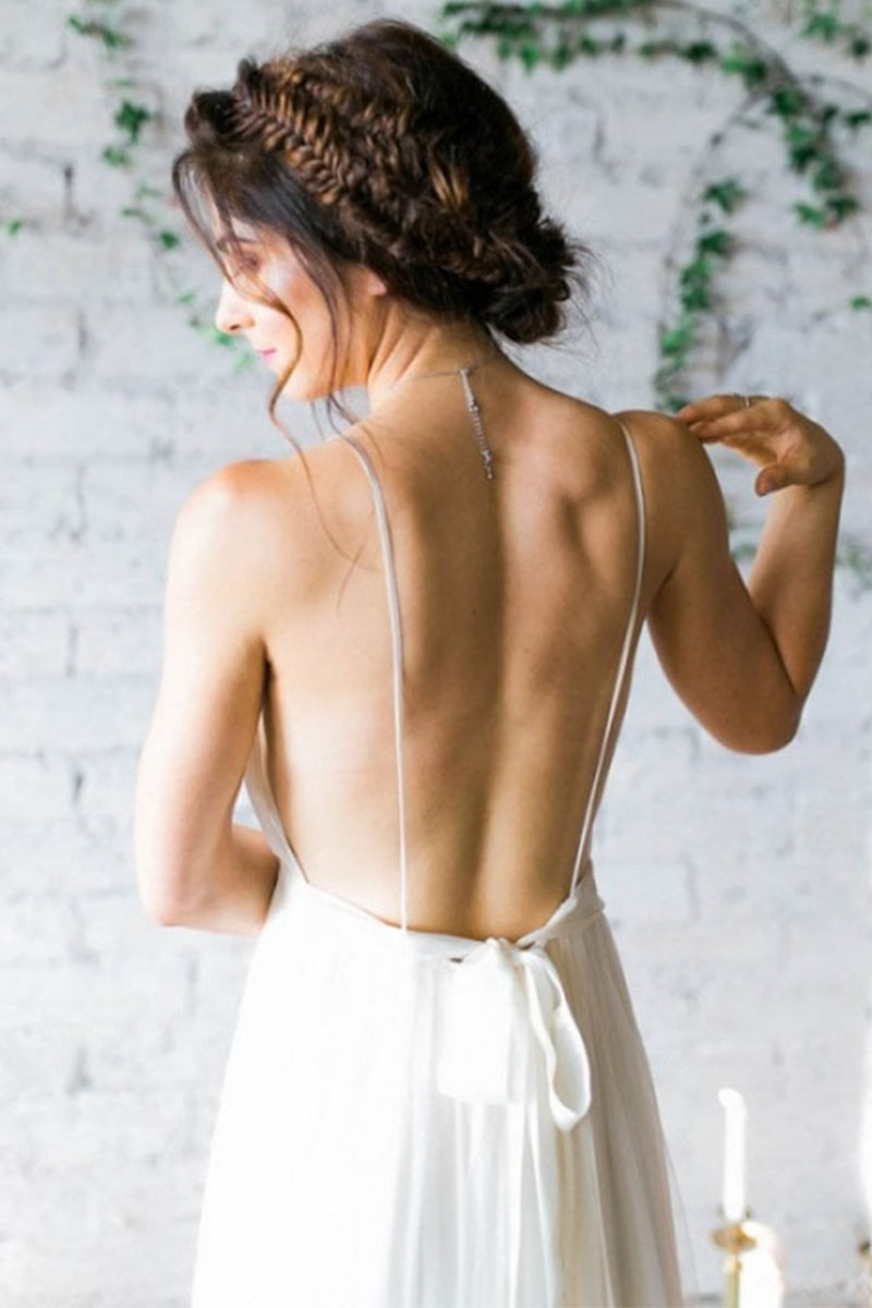 Ivory 2024 backless dress